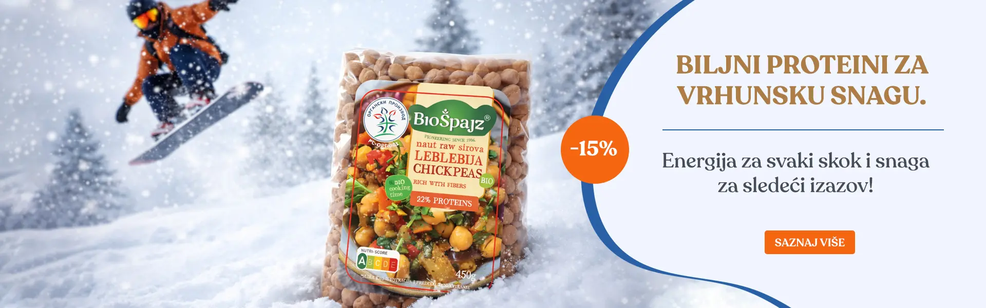 Biljni proteini za vrhunsku snagu. Energija za svaki skok i snaga za sledeći izazov.