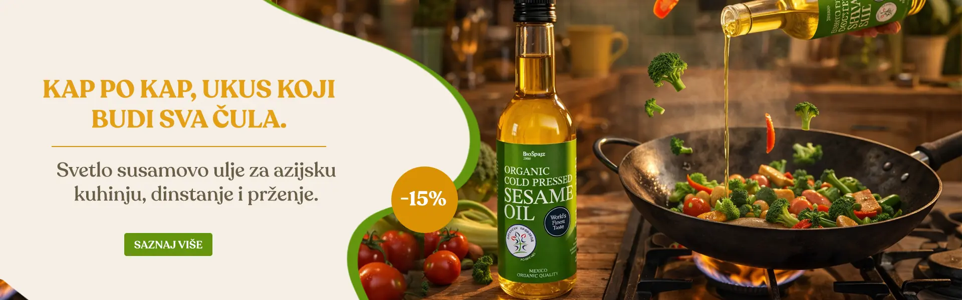 Hladno ceđeno svetlo susamovo ulje