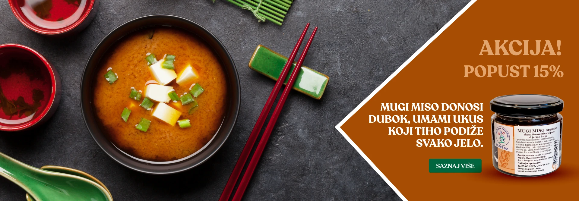 Mugi miso donosi dubok, umami ukus koji tiho podiže svako jelo.