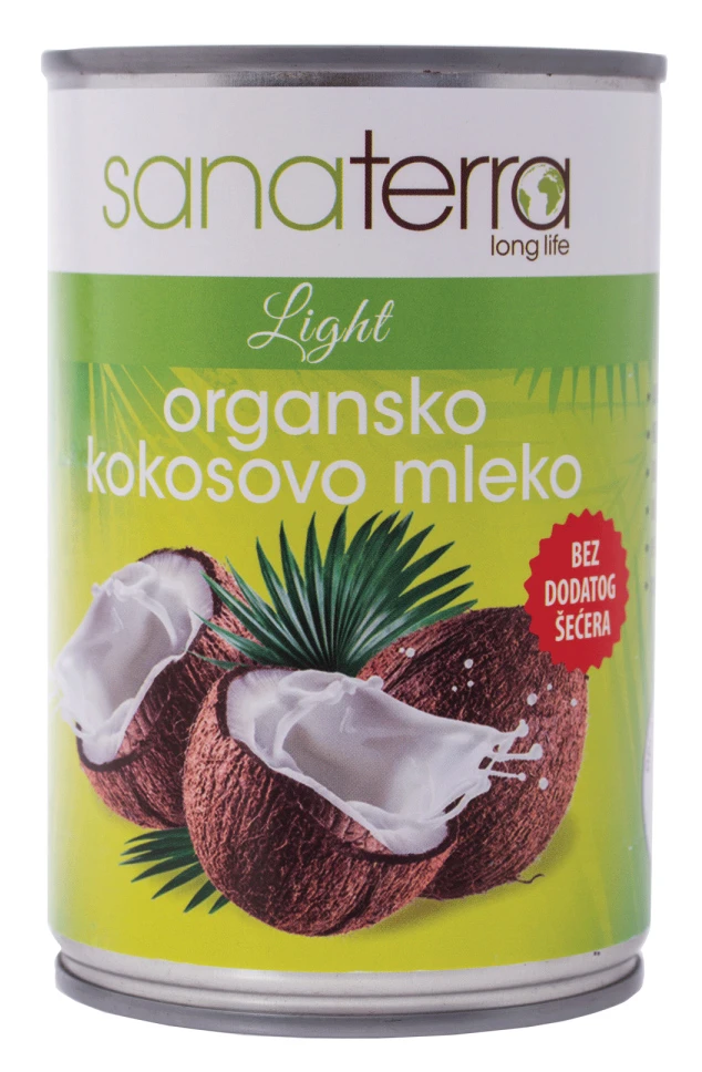 Kokosovo mleko (organski proizvod) 400 ml Sanaterra